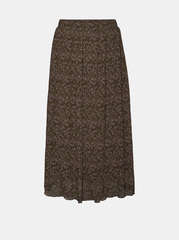 Vero Moda Brown patterned midi skirt VERO MODA-Apollo - Women