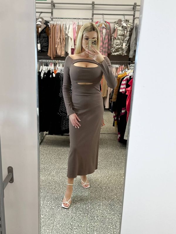 By o la la Brown pencil dress By o la la