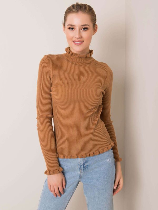 Fashionhunters Brown sweater by Emille RUE PARIS