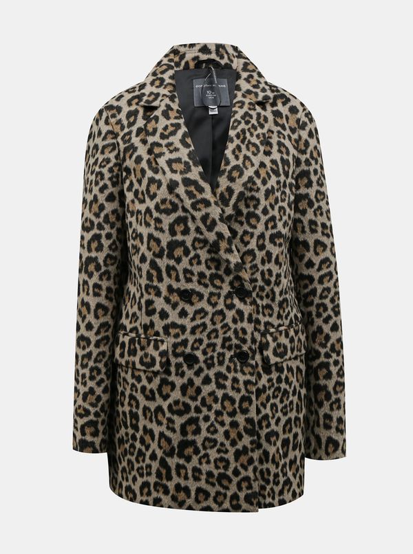 Dorothy Perkins Brown winter coat with leopard print Dorothy Perkins Tall