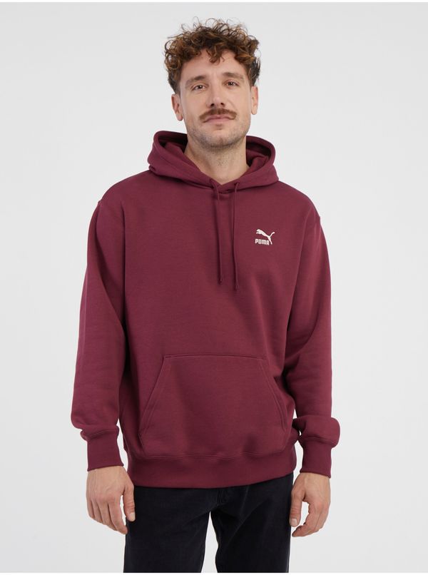 Puma Burgundy Mens Hoodie Puma Classics - Men