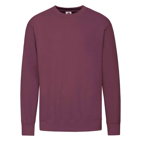 Fruit of the Loom Burgundy Men's Sweatshirt Lightweight Set-in-Sweat Sweat Fruit of the Loom