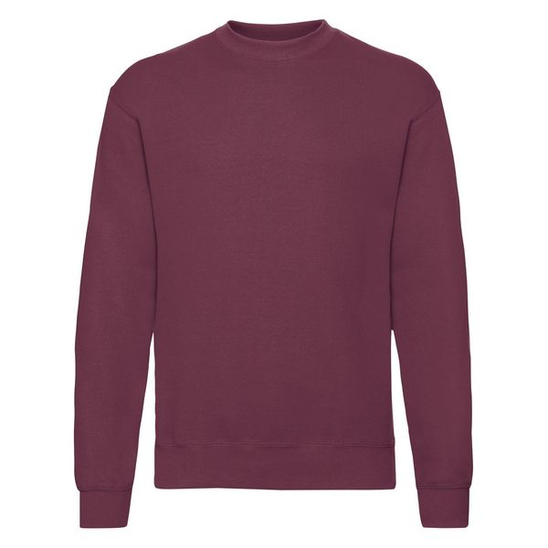 Fruit of the Loom Burgundy Men's Sweatshirt Set-in Sweat Fruit of the Loom