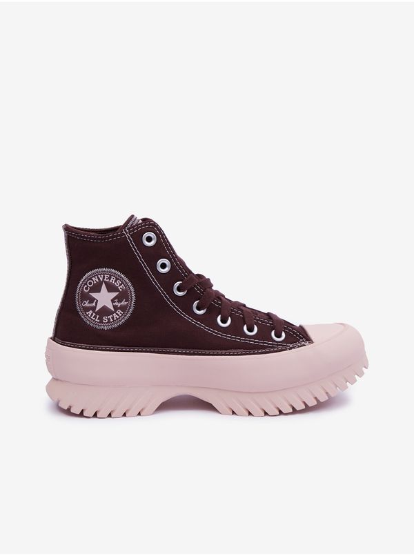 Converse Burgundy Womens Ankle Sneakers on the Converse Platform Chuck Taylor - Women