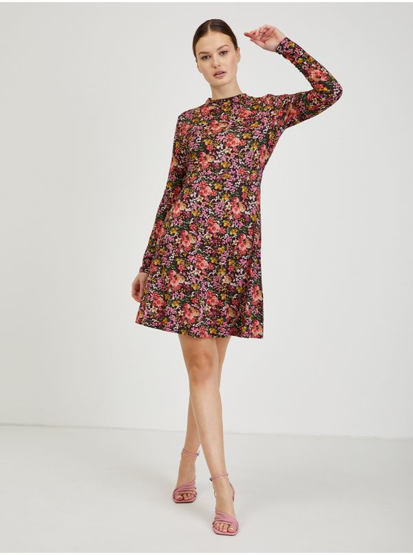 Orsay Burgundy women's floral dress ORSAY