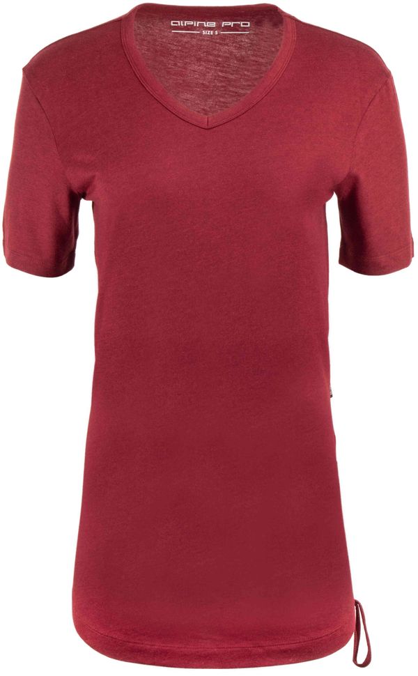 ALPINE PRO Burgundy women's T-shirt ALPINE PRO AIKA