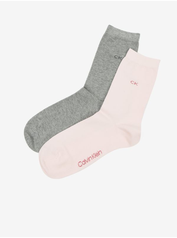 Calvin Klein Calvin Klein Set of two pairs of women's socks in pink and gray Calvin Kle - Ladies
