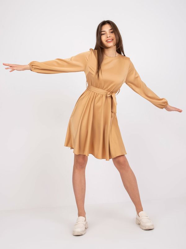 Fashionhunters Camel airy cocktail dress Clarison