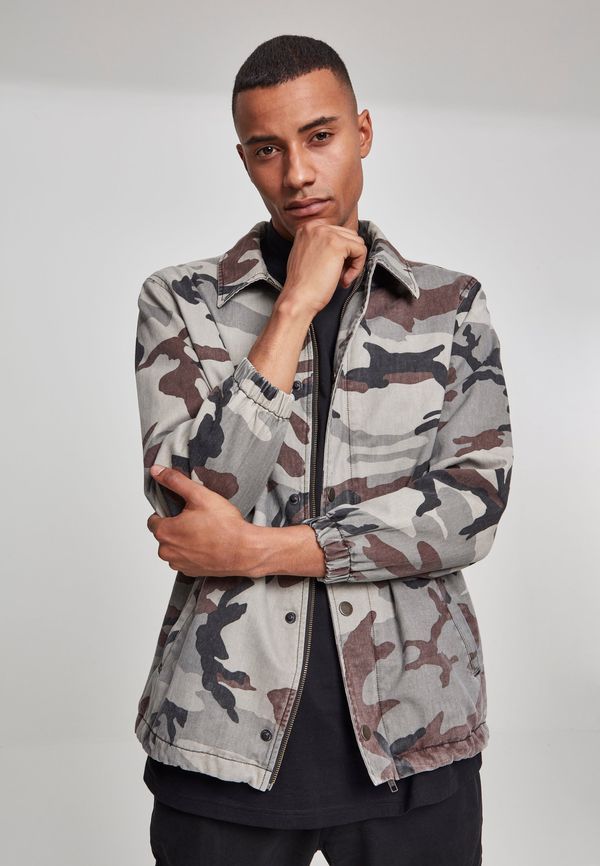 Urban Classics Camouflage cotton jacket gray camouflage