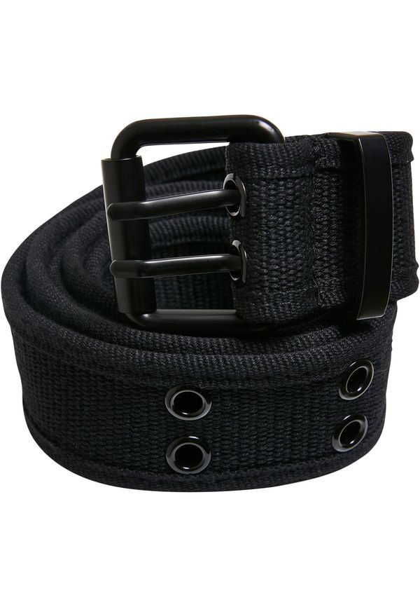 Urban Classics Canvas belt with double thorn buckle black