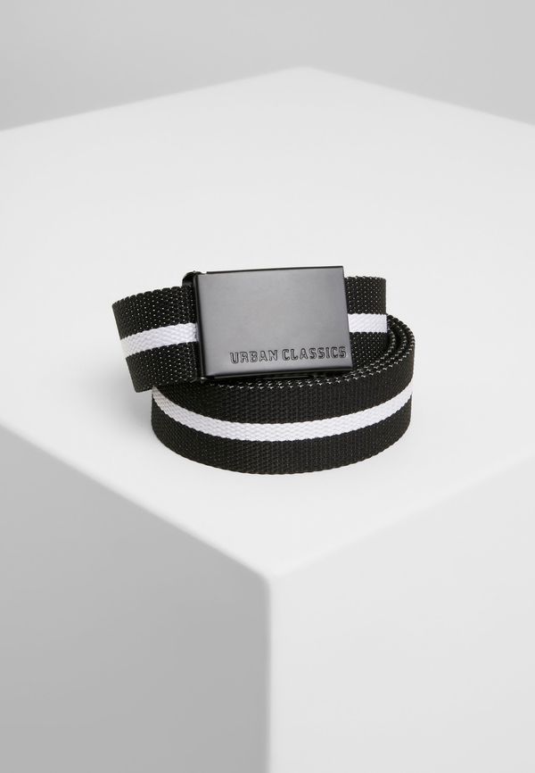 Urban Classics Accessoires Canvas belts black white stripe/black