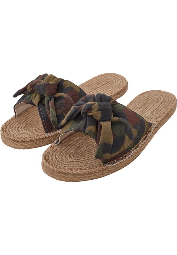 Urban Classics Canvas mules woodcamo