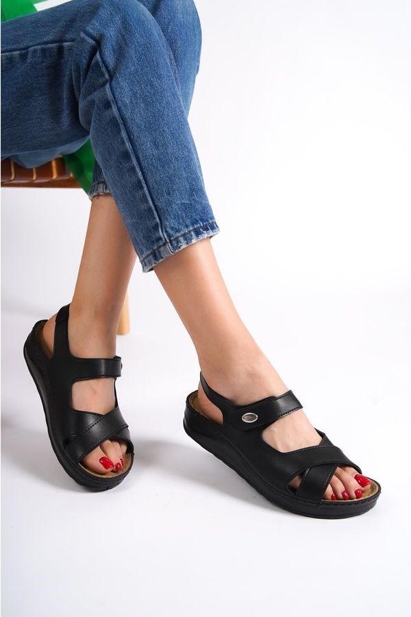 Capone Outfitters Capone Outfitters Anatomical Soft Comfortable Sole Wedge Heel Mother Sandals