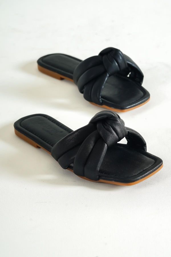 Capone Outfitters Capone Outfitters Capone Flat Heeled Women's Black Slippers