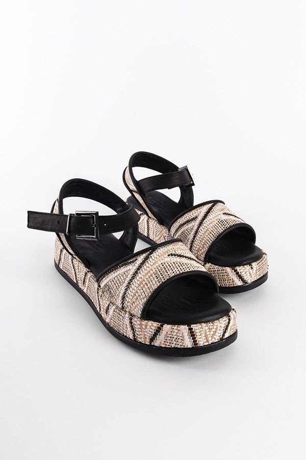 Capone Outfitters Capone Outfitters Wicker Genuine Leather Ankle Strap Women's Sandals