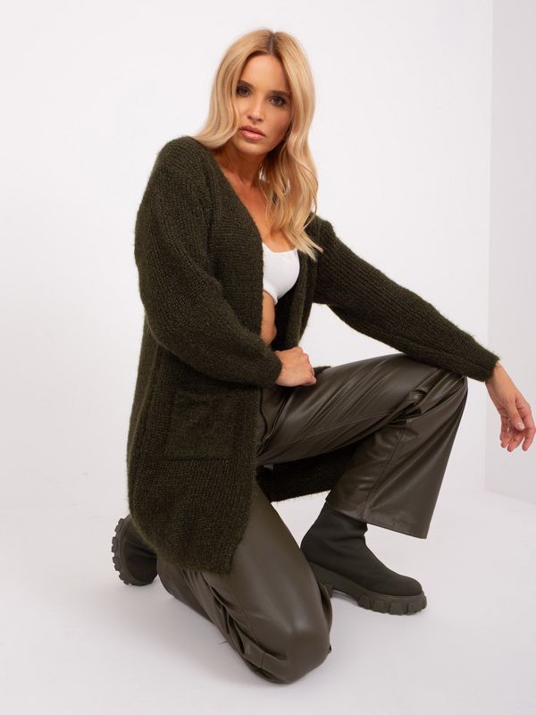 Italy Moda Cardigan-DHJ-SW-1009.09P-Dark Khaki