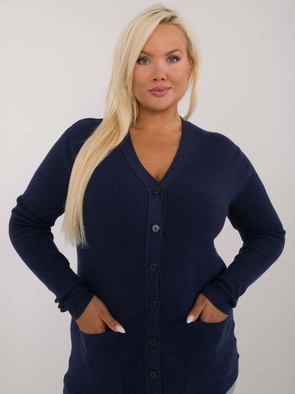 Fashionhunters Cardigan in navy blue