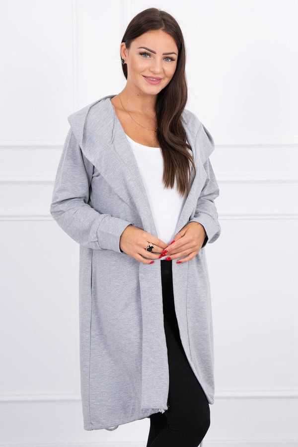 Kesi Cardigan with print oversize gray