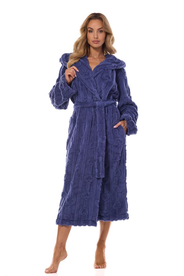 L&L Carina Long Navy Navy Robe