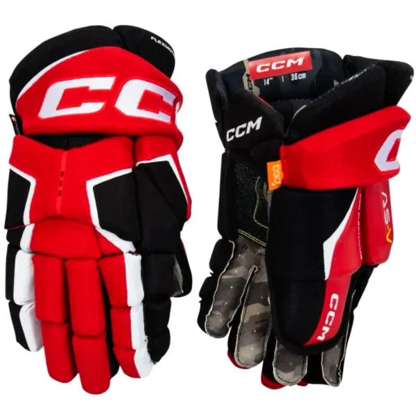 CCM CCM Tacks AS-V black/red/white Hockey Gloves, Senior