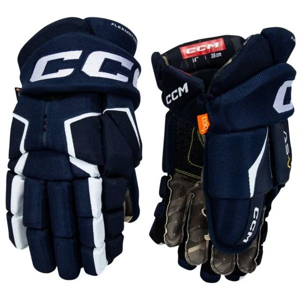 CCM CCM Tacks AS-V navy/white Hockey Gloves, Junior