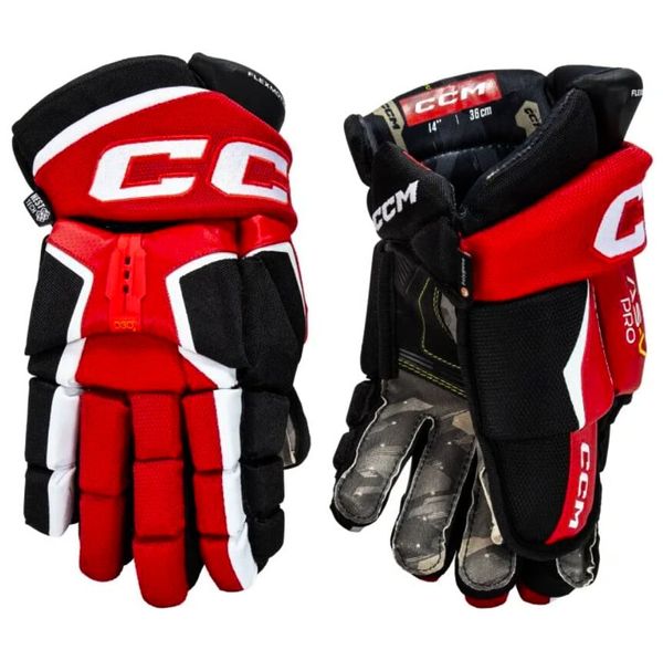 CCM CCM Tacks AS-V PRO Black/Red/White Senior 15 inch hockey gloves