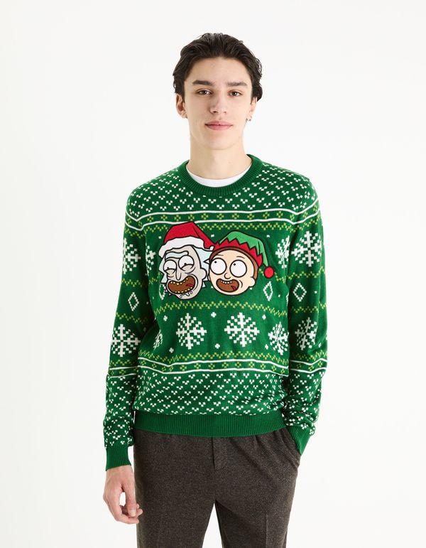 Celio Celio Christmas Sweater Rick & Morty - Men's