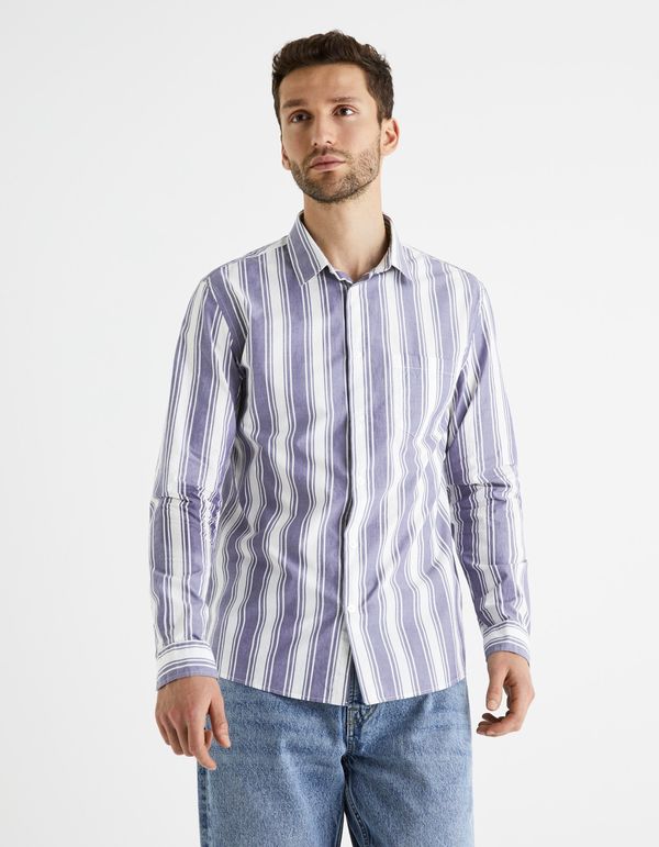 Celio Celio Cotton Shirt Bastripes - Men