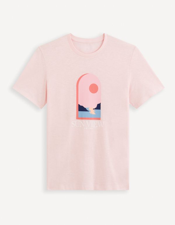 Celio Celio Cotton T-shirt Gebarak - Men's