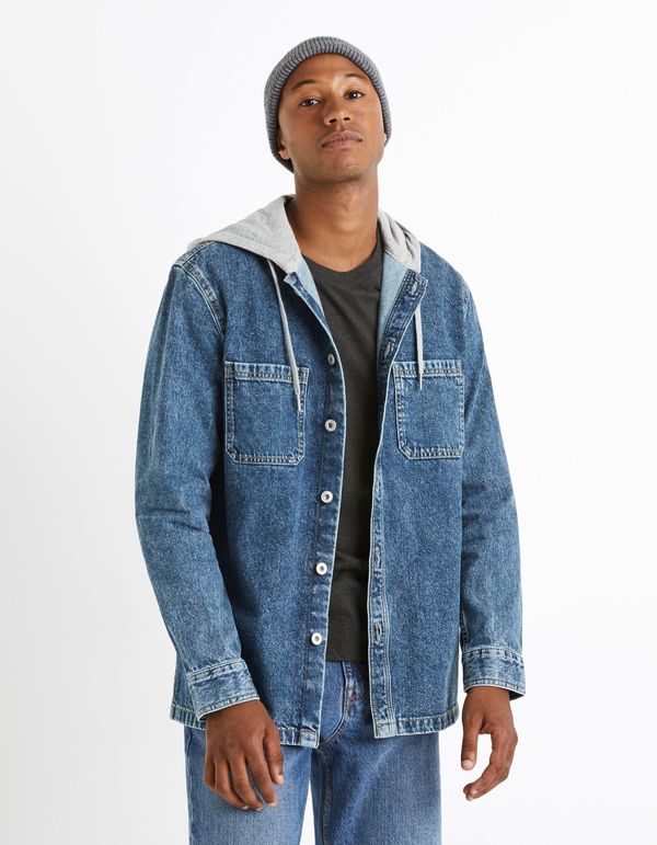 Celio Celio Denim Shirt With Caoris Hood - Men