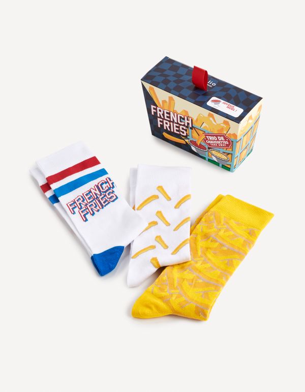 Celio Celio Gift Wrap Socks, 3 Pairs - Men's
