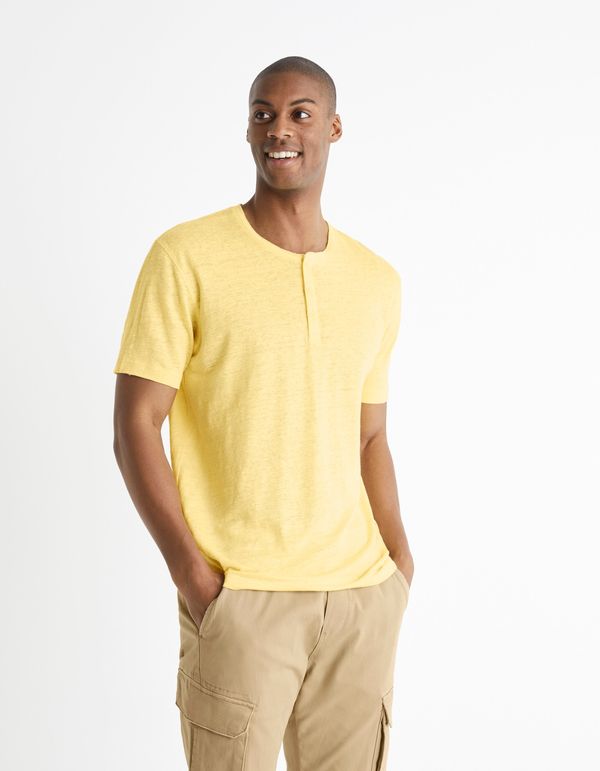 Celio Celio Linen Short Sleeve T-Shirt - Men