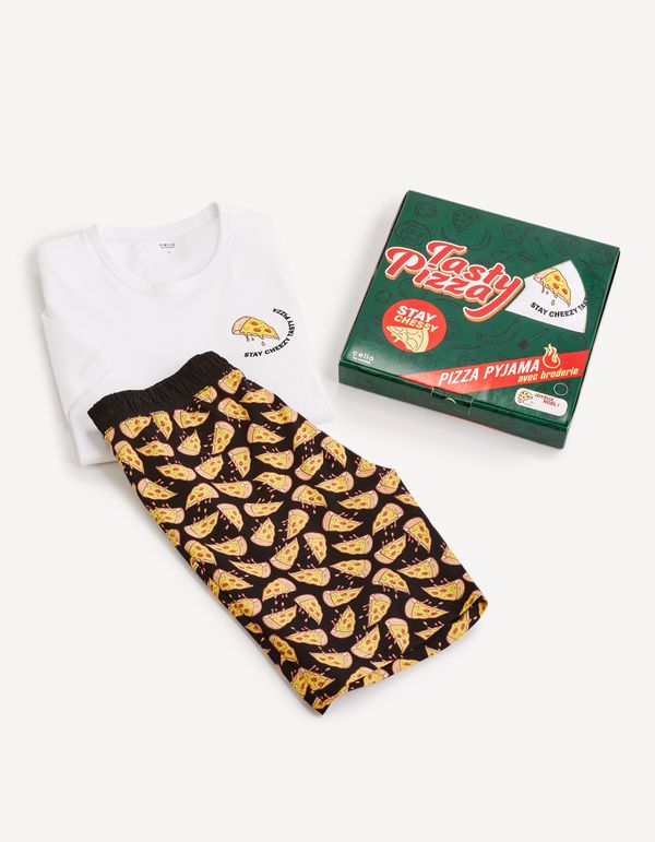 Celio Celio Pajamas in Pizza Gift Box - Men's