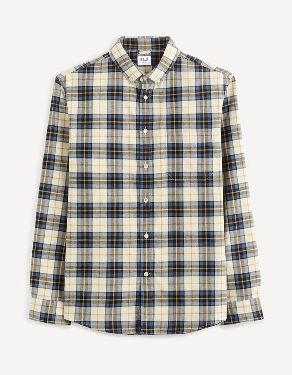 Celio Celio Plaid Cotton Shirt - Men