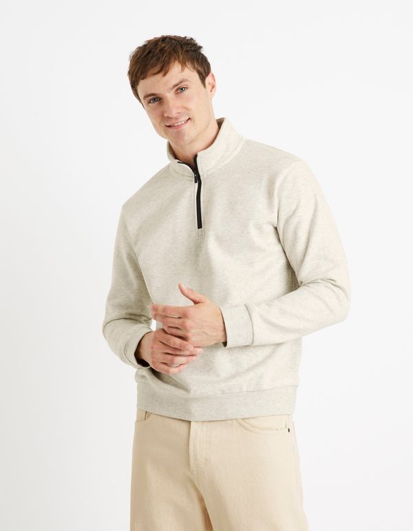 Celio Celio Sweater Cechinzip with stand-up collar - Men