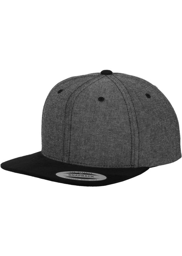 Flexfit Chambray-Suede Snapback blk/blk