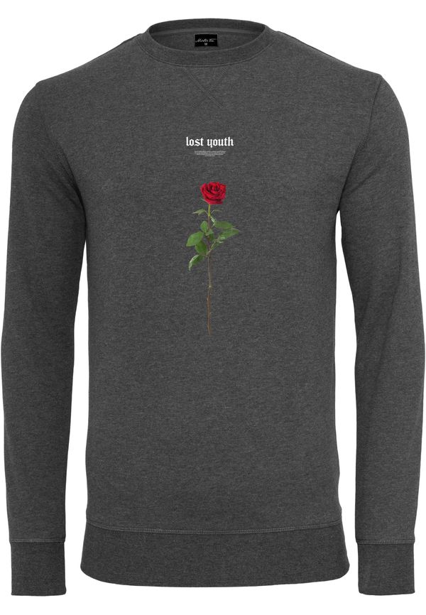 MT Men Charcoal Lost Youth Rose Crewneck