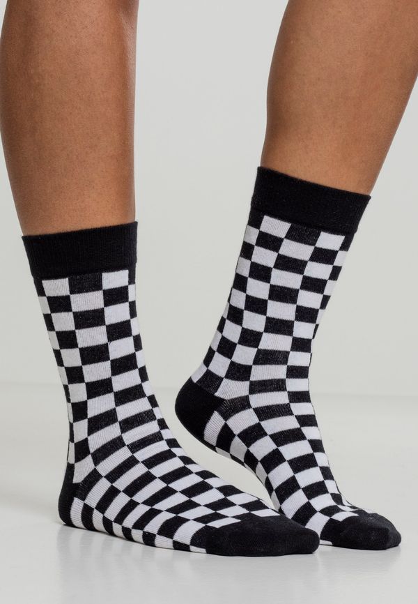 Urban Classics Checker Socks 2-Pack black/white