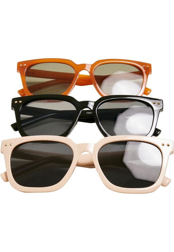 Urban Classics Accessoires Chicago Sunglasses 3-Pack Black/Brown/Light Beige
