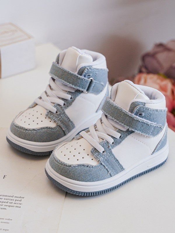 Kesi Children's Blue and White Denim Sports Shoes Milara
