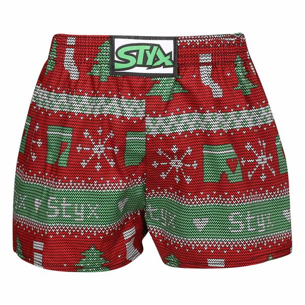 STYX Children's boxer shorts Styx art classic elastic Christmas knitted