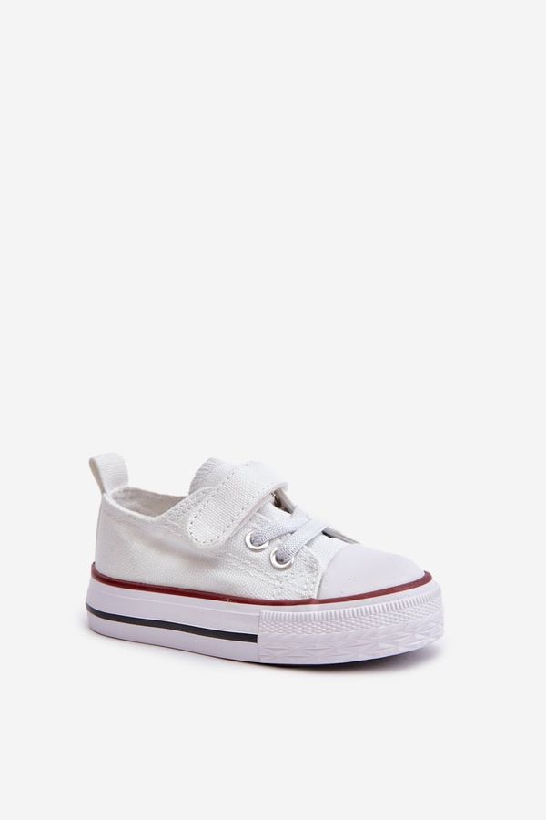 Kesi Children's canvas sneakers with Velcro white Daloma