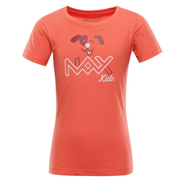 NAX Children's cotton T-shirt nax NAX LIEVRO dk. Apricot variant PA