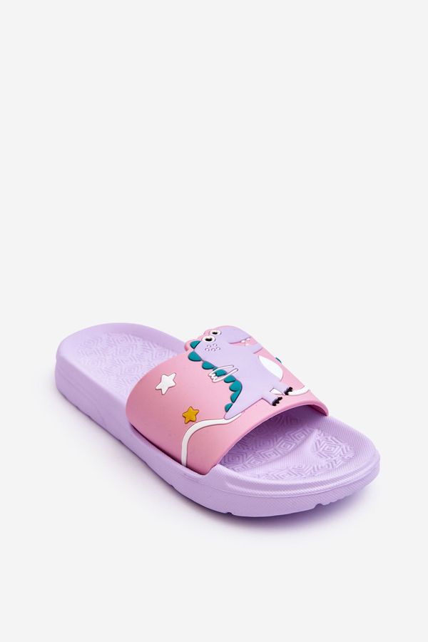 Kesi Children's Dinosaur T-Rex Slides purple Bernis