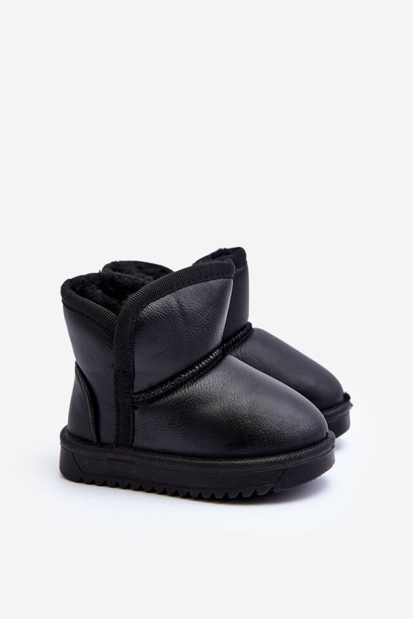 Kesi Children's eco leather snow boots Husalta black