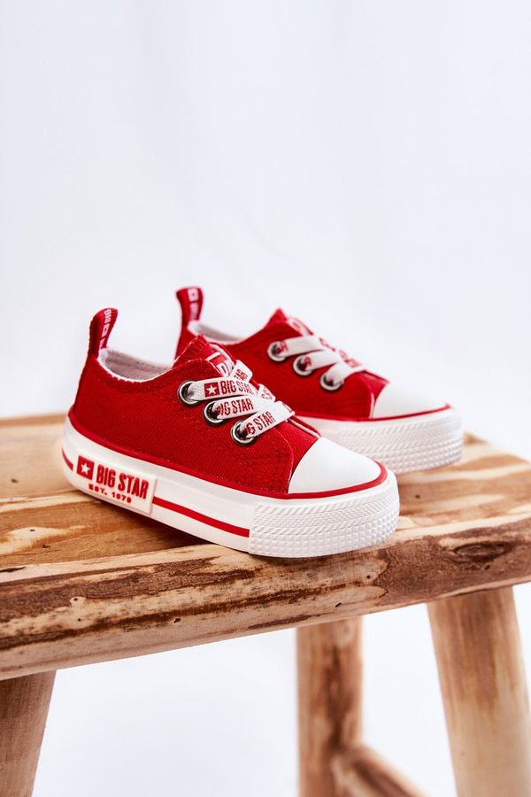 BIG STAR SHOES Children's fabric sneakers BIG STAR KK374051 red