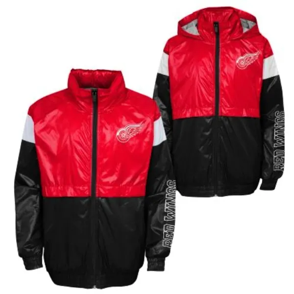 Outerstuff Children's Jacket Outerstuff GOAL LINE STANCE FZ WINDBREAKE DETROIT RED WINGS