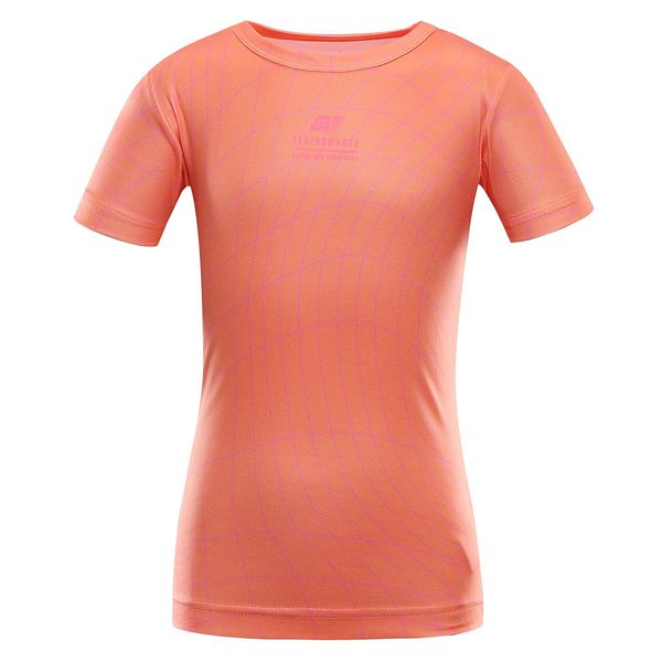 ALPINE PRO Children's quick-drying T-shirt ALPINE PRO BASIKO neon shocking orange variant PA