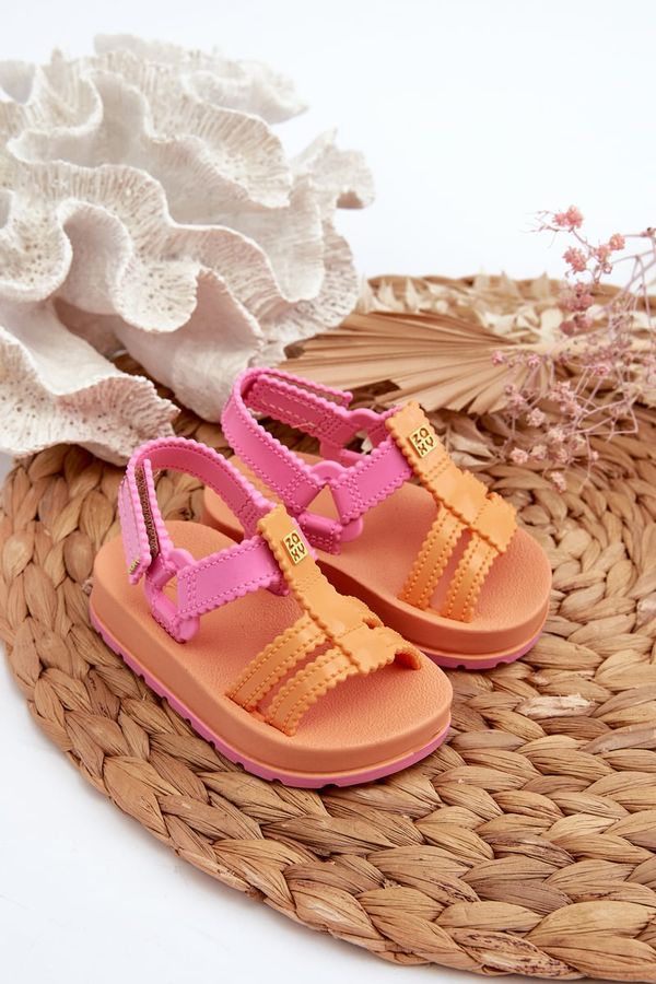 Kesi Children's scented sandals with velcro fastener ZAXY Orange