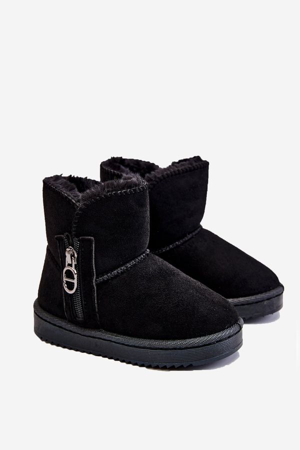 Kesi Children's slip-on insulated snowshoes Black Catellie